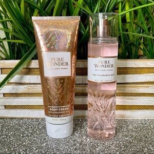 Bath and Body Works Pure Wonder Body Cream Lotion Gift Set Nwt